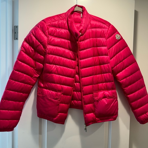 Moncler Jackets & Coats Moncler Lans Short Down Jacket In Hot Pink